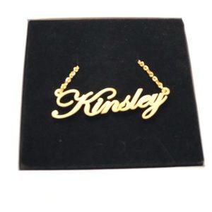14k Gold Plated Name Necklace - Kinsley